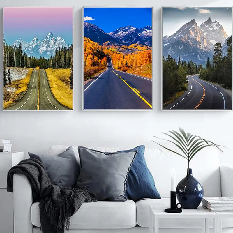 Дорожный пики фотография плакат настенный художественный холст Печатный пейзаж