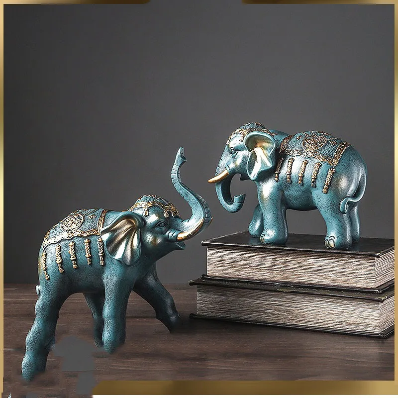 Европейские поделки со слоном из смолы украшения для дома гостиной стола