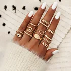 Золотые кольца в богемном стиле для девушек и женщин, ювелирные изделия в стиле бохо, кольцо от сглаза Слизерин, кольцевой набор anillos аксессуары для пальцев