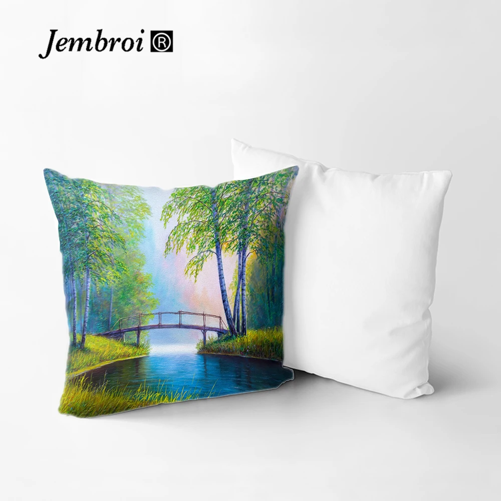 

Single-sided Printing Four Seasons Scenery Decorative Throw Pillows Case Polyester Snowflake Christmas Cushion Covers for Sofa