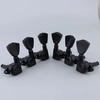 guyker guitar machine heads 3r3l 121 sealed tuners tuning key pegs with trapezium handle for electric guitars black