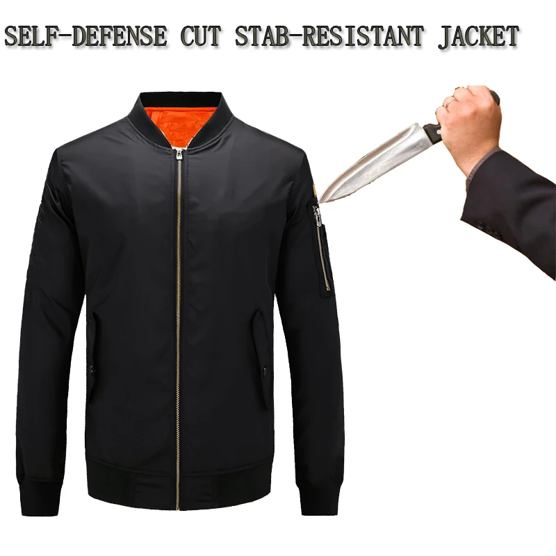 

Men Safety Protection Cut-Proof Stab-Resistant Jacket Casual Fashion Soft Invisible Police Fbi Self-Defense Protective Clothing