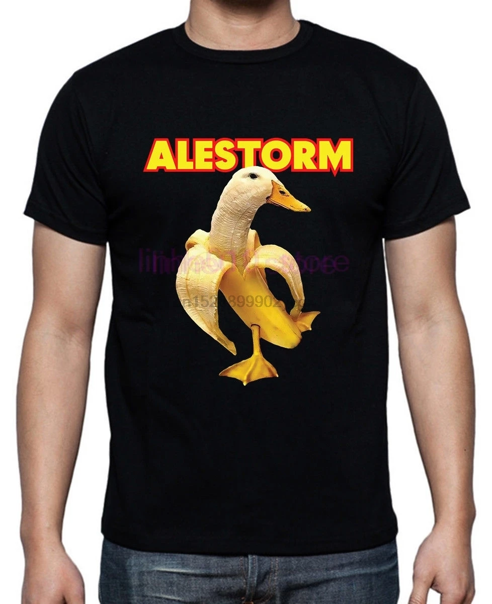 ALESTORM черная футболка с изображением утки банана|Мужские футболки| |