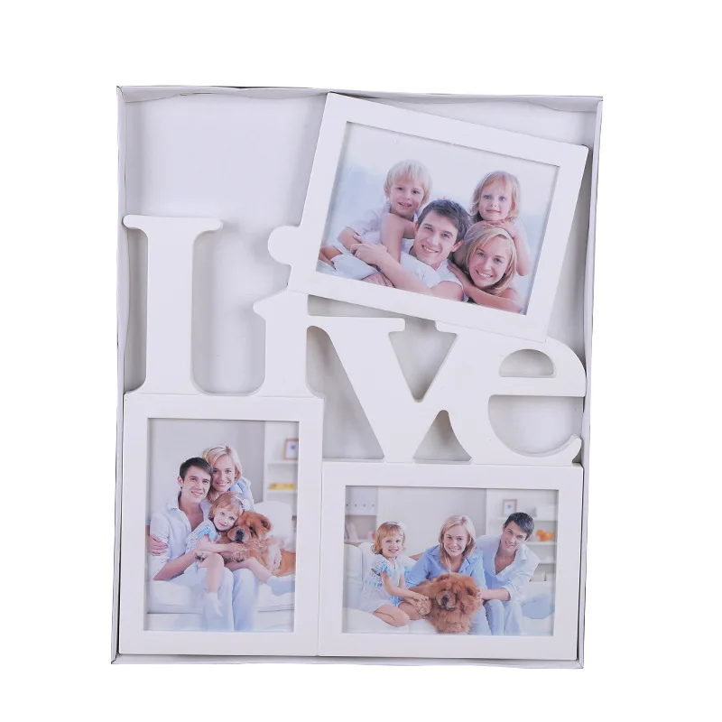 

LIve Photo Frame Decorative Frames With Frame Deco Art 7-inch Table Photo Holder White Photos Vintage Plastici Home Decor Garden