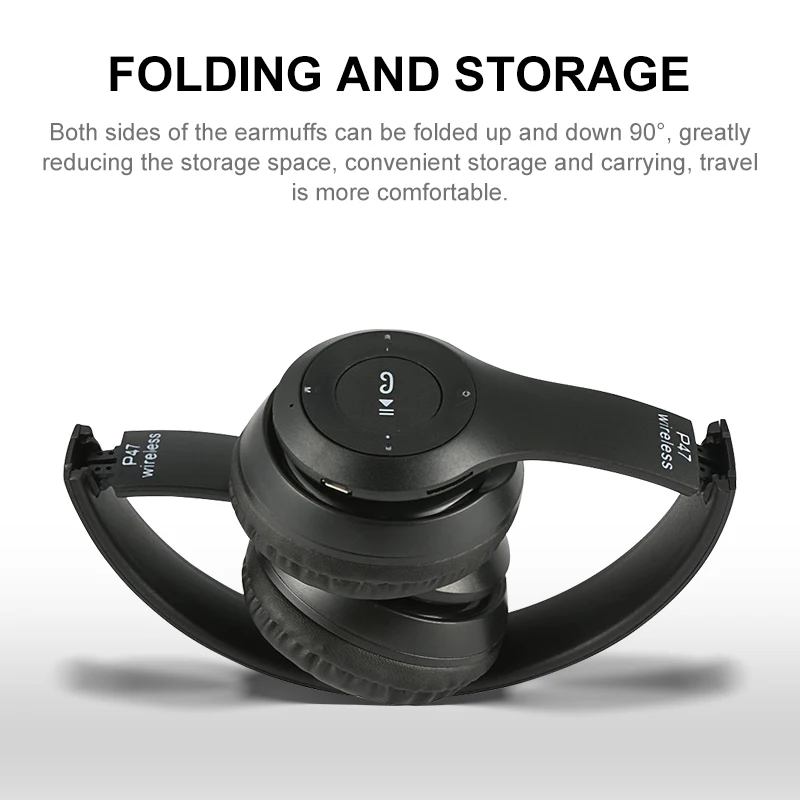 Bluetooth 5 0 Беспроводной наушники с микрофоном Стерео складной кассета MP3 плеер