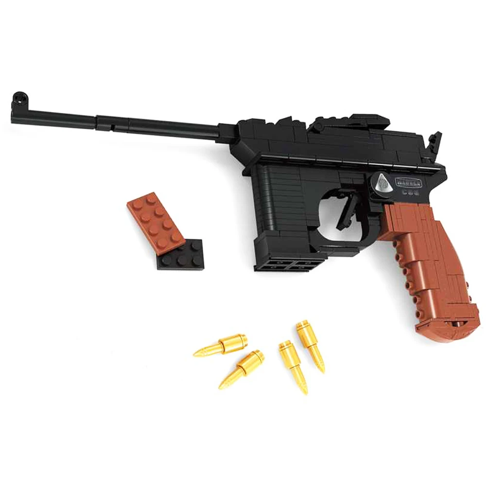 

AUSINI 22420 145pcs Military Educational Toys Building Blocks Assembled Model Of Urban Pistol guns Mark kids toys for children