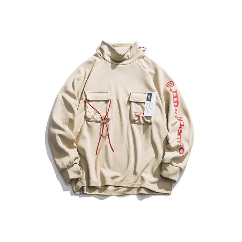 

Men Funny Turtleneck Harajuku Hoodies Sweatshirts 2020 Mens Japanese Streetwear Colorful Hip Hop Sweathirt Hoodies