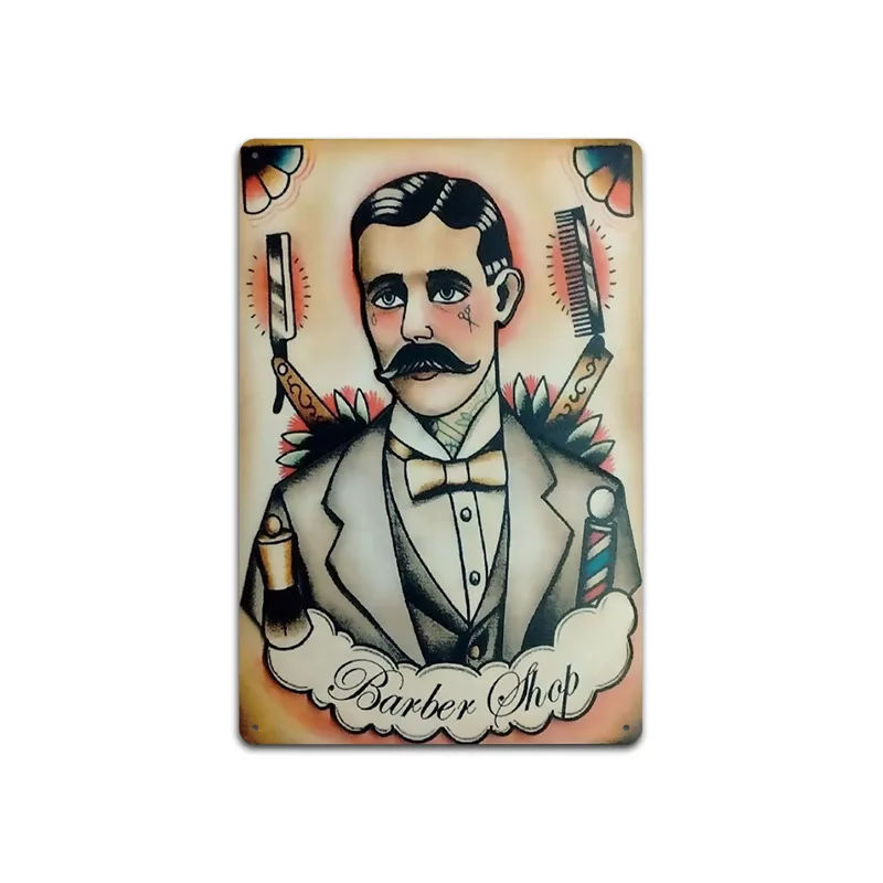 Винтажные металлические Плакаты для парикмахерской плакаты бара паба ретро