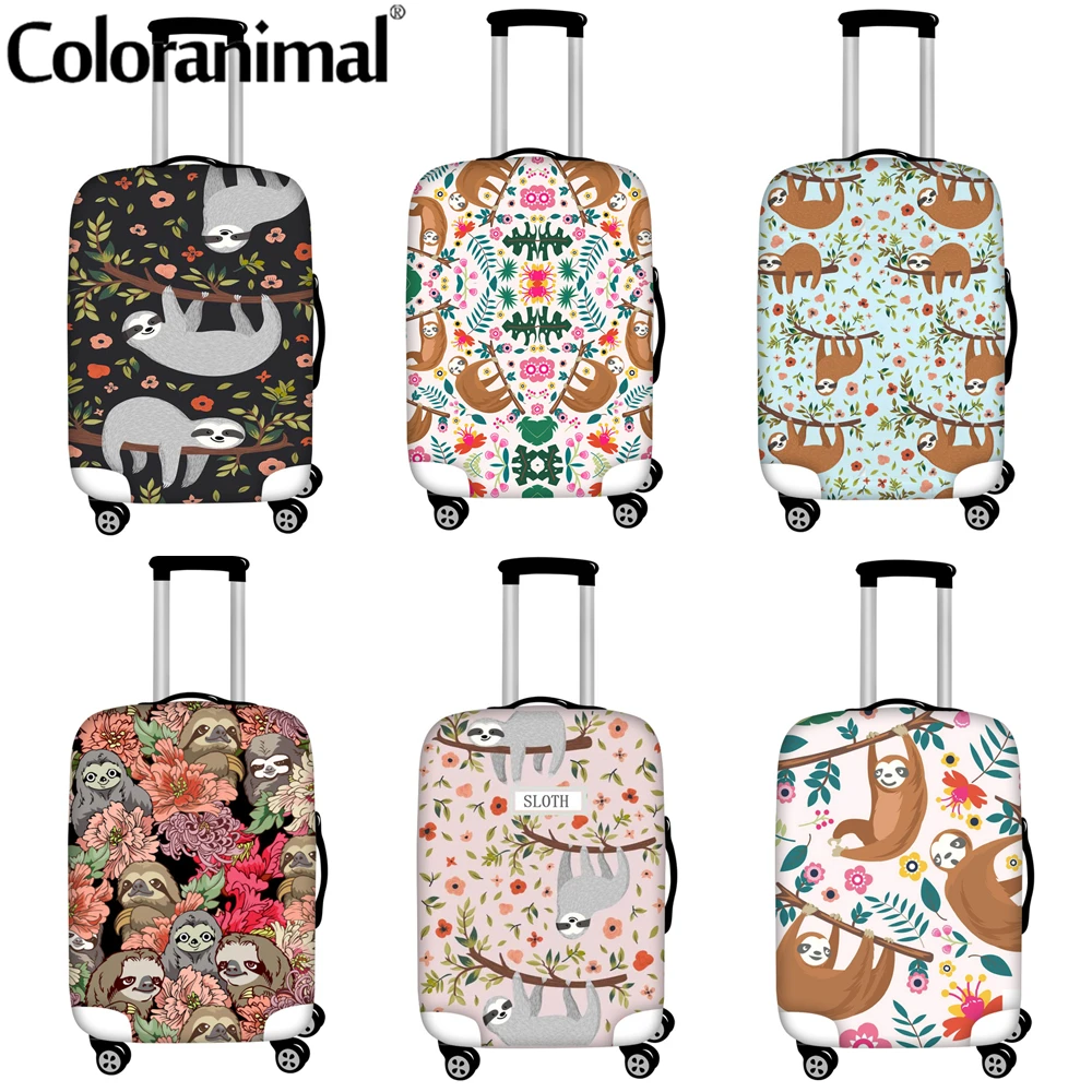 Coloranimal мультфильм маска ленивого платьев с принтом Чемодан крышка Туристические