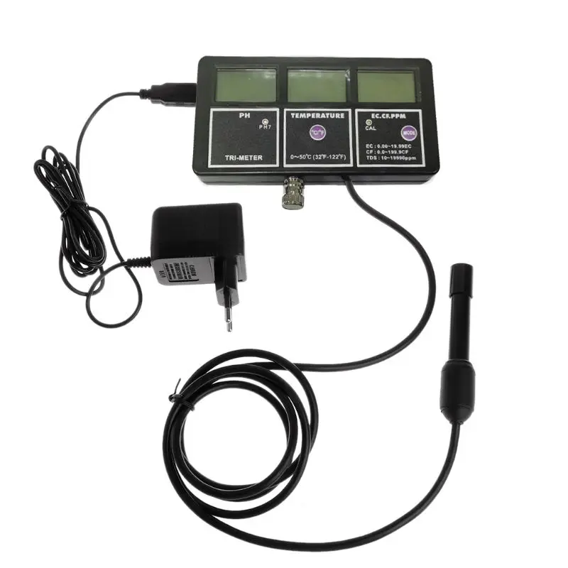 

6in1 Water Quality Tester Monitor Aquarium Water Temperature pH EC CF TDS Meter