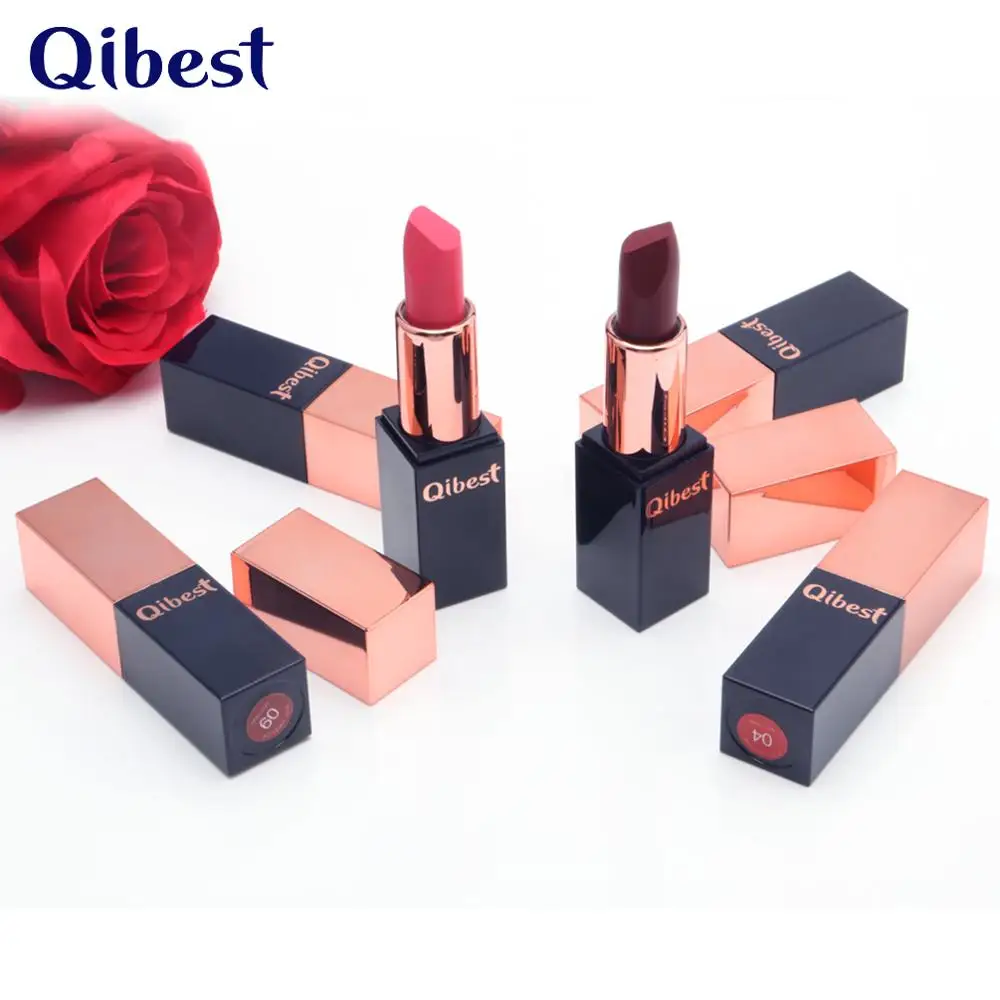 Qibest 12 Shade Nude Color Matte Lipstick Waterproof Pigment Red Long Lasting Makeup batom matte Maquillajes |