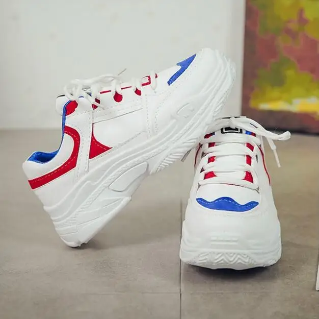 

New Women casual shoes Running Shoes Sneakers Cushioning Height Increasing Platform Breathable Wave lady Sports Walking shoe