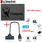 Жесткий диск SSD Kingston A400, 120240480960 ГБ, SATA 3, 2,5 дюйма, для ноутбука, с адаптером Sata, USB или HDD