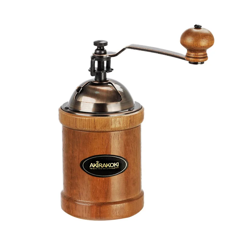 値段 レトロな無垢材の手動コーヒーグラインダー,ポータブルおよび調整可能なコーヒー豆型ミル,ハンドサンダー,パンチング調理器具