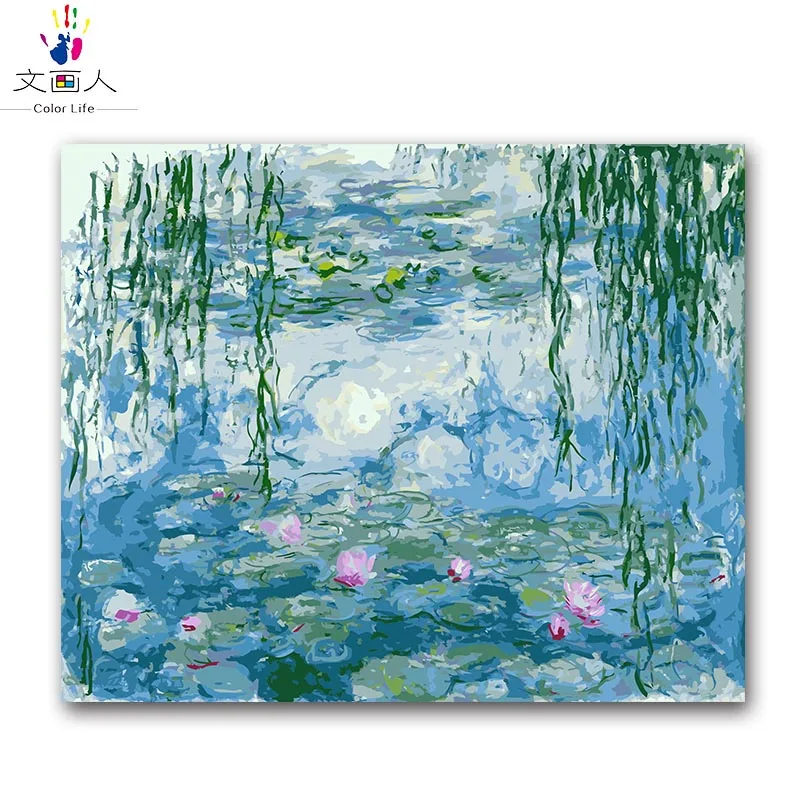 Краска по номерам Monet water lily цифровая масляная краска с комплектами плача лотоса