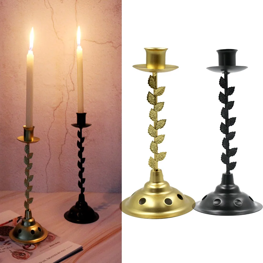 

1PCS Iron European Style Candlestick Stand Candle Holder Vintage Retro Style Classic Candle Holder for Wedding
