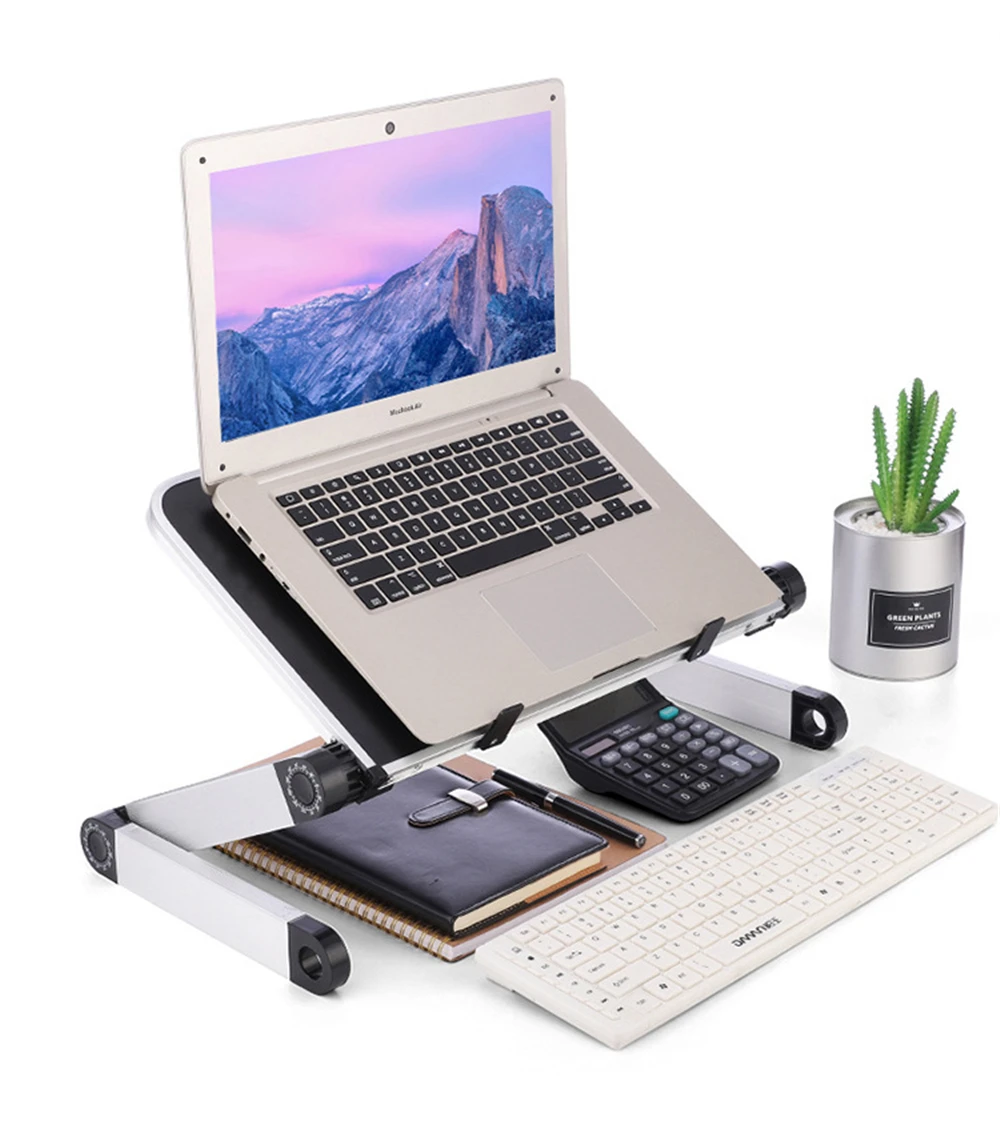 

New Laptop Adapdesk Adjustable Laptop Stand Aluminum For Bed Standing Desk Macbook Air Pro Support Notebook Holder Riser Table