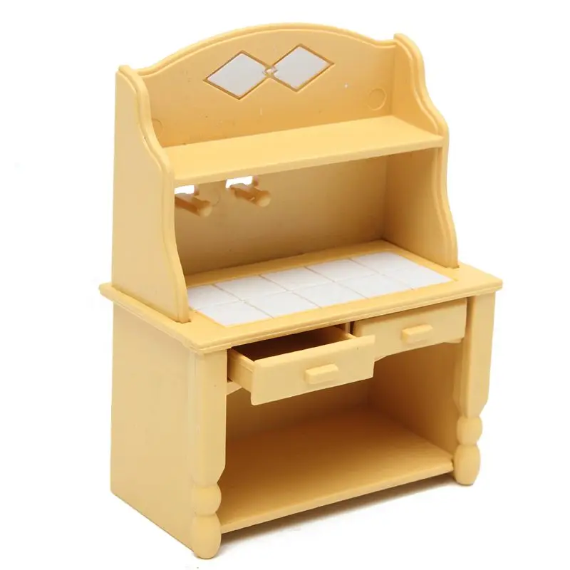 Шкафы пластиковые кухня миниатюрный кукольный домик мебель обеденный набор