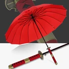 Оригинальный японский зонт в стиле ниндзя, зонтик самурайского меча, мужские большие зонты, дождевой зонт для женщин и мужчин, Ветрозащитный Зонт с длинной ручкой, автоматическое открытие