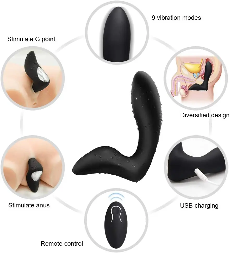 Массажер простаты вибратор для мужчин Анальная пробка стимулятор клитор