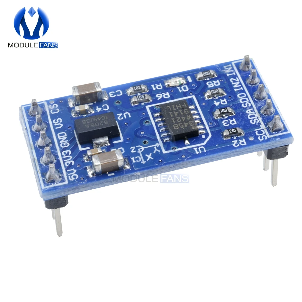 5V 3 V Цифровой ADXL345 три оси гравитационный Сенсор ускорение зарядная Модульная