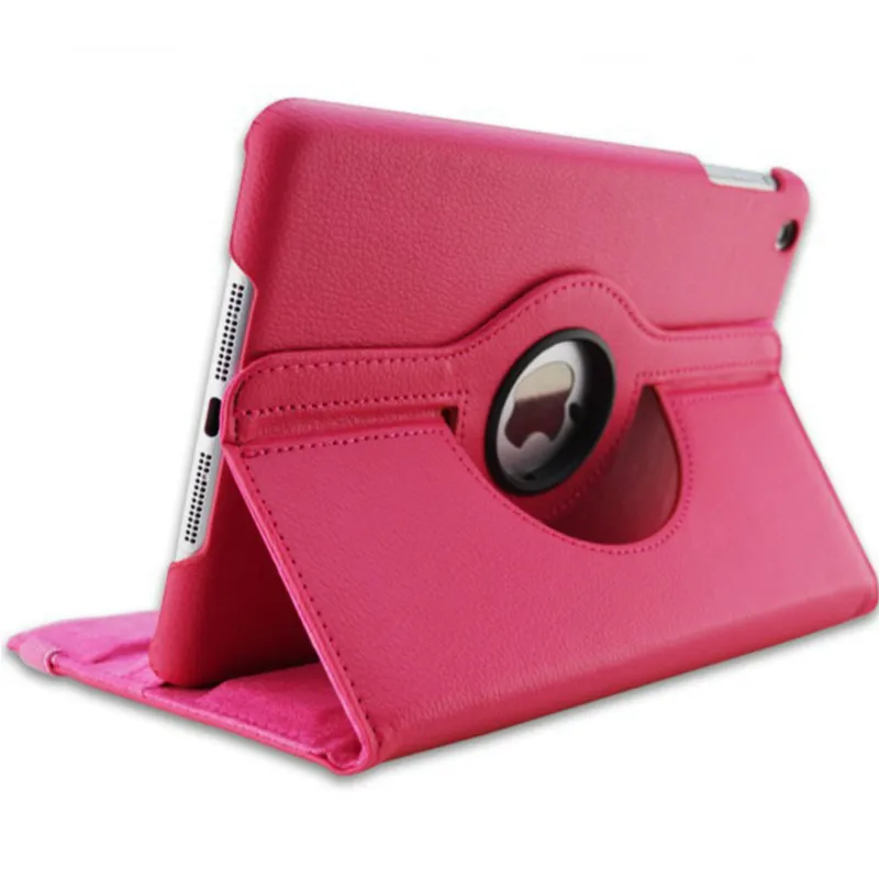rose red Чехол для ipad mini 1 2 3 360 чехол с поворотом градусов из искусственной кожи флип-чехол s для ipad mini 7," планшет смарт-чехол s coque - Цвет: rose red