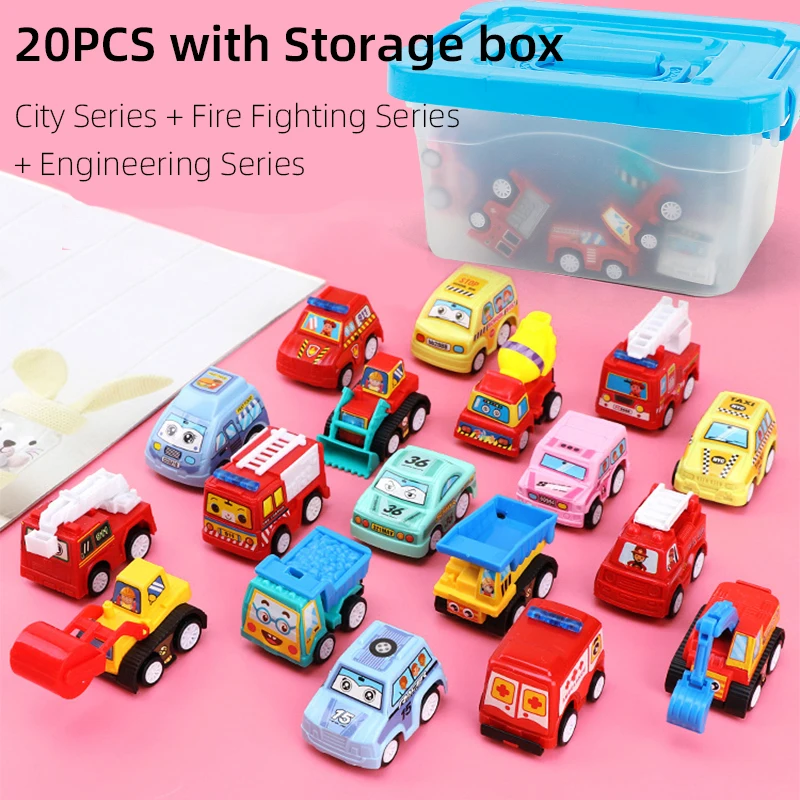 20 шт. с ящиком для хранения город пожарная конструкция оттяните автомобиль