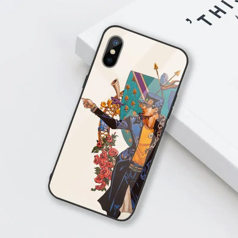 

JoJo Bizarre Adventure Phone Case Tempered glass For iphone 6 6S 7 8 plus X XS XR 11 12 mini PRO MAX