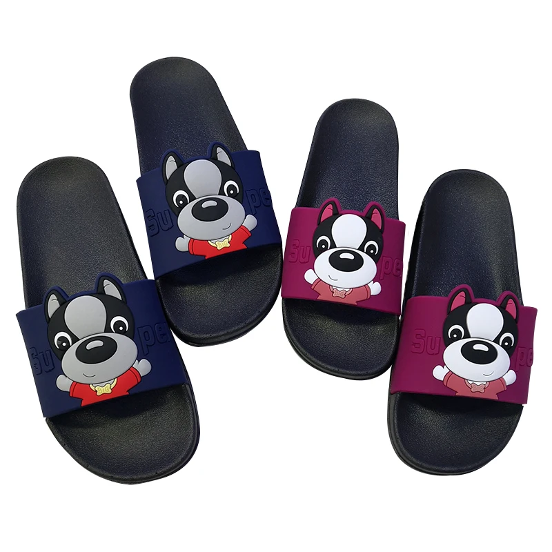 Женская обувь сезон лето женские шлепанцы без задника с изображением милой