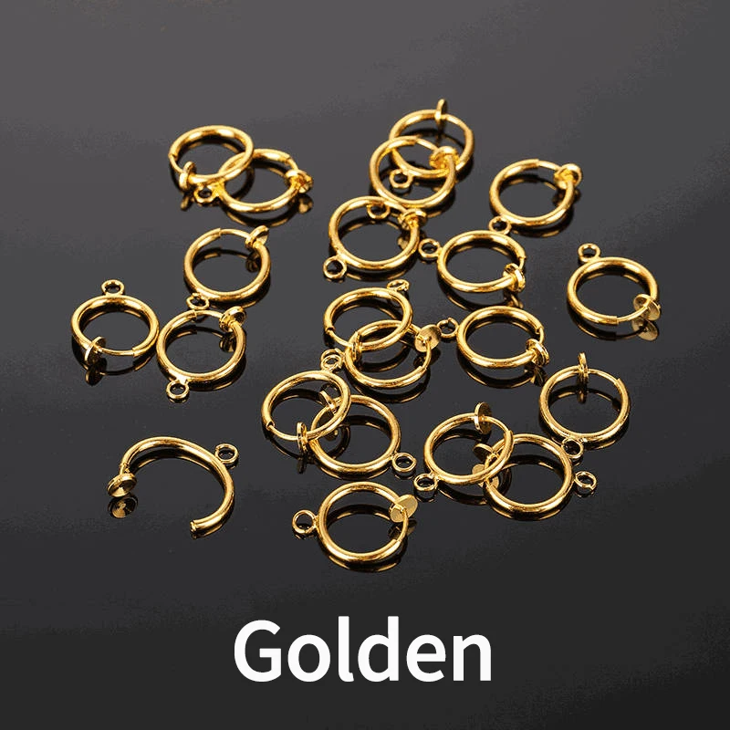 30 шт. Медь не пирсинг винт ухо клип Поддельные Ухо Пирсинг кольцо панк кольца