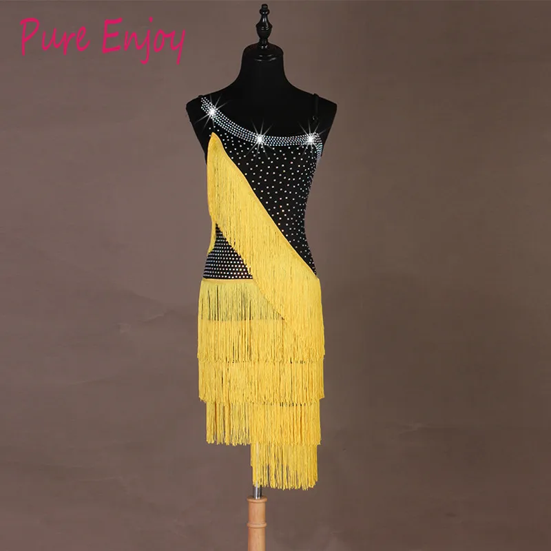 Латинское платье с бахромой для девочек и девушек бальные танцы танцевальное