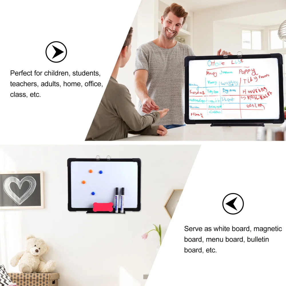 

1 Set Message White Board Magnetic Whiteboard Hanging Whiteboard for Office