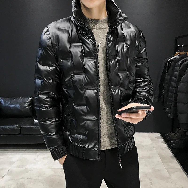 Зимние парки Manteau Homme Hiver Erkek mon 2019 Модные мужские однотонные толстые куртки и