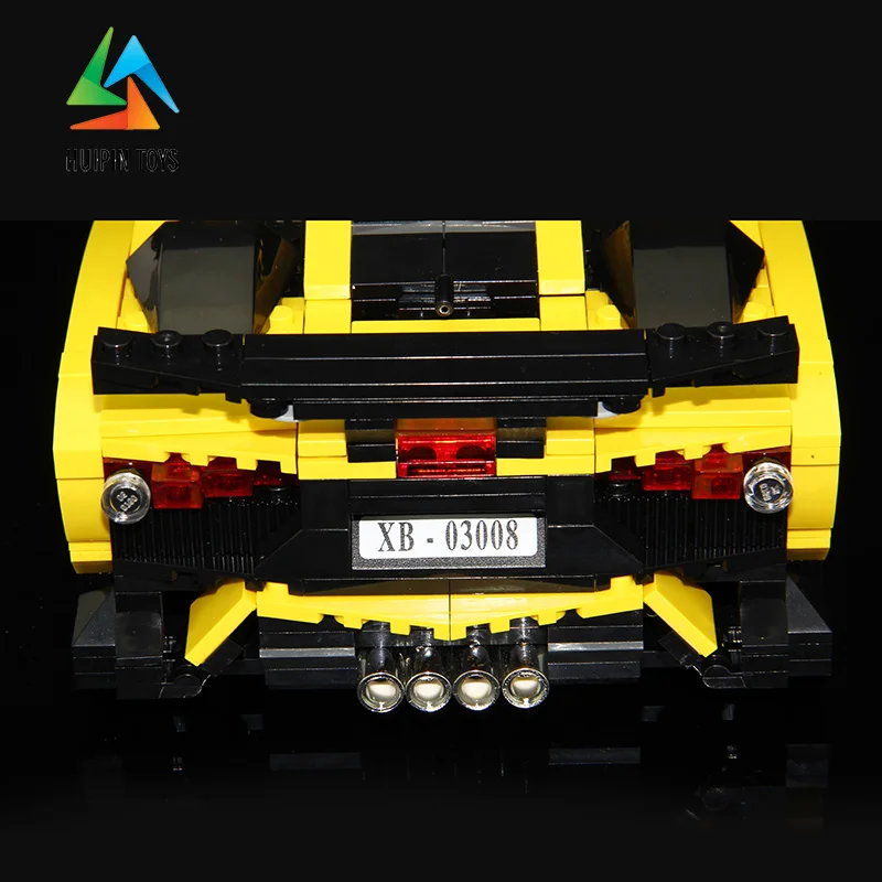 924 шт. XINGBAO строительные блоки легое технические игрушки XB-03008 Moc желтый молниеносный автомобиль Кирпичи Модель автомобиля лучший подарок для детей 4PX