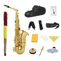 m mbat alto saxophone eb tune gold lacquer silver lacquer sax high quality brass body woodwind instrument with leather case reed