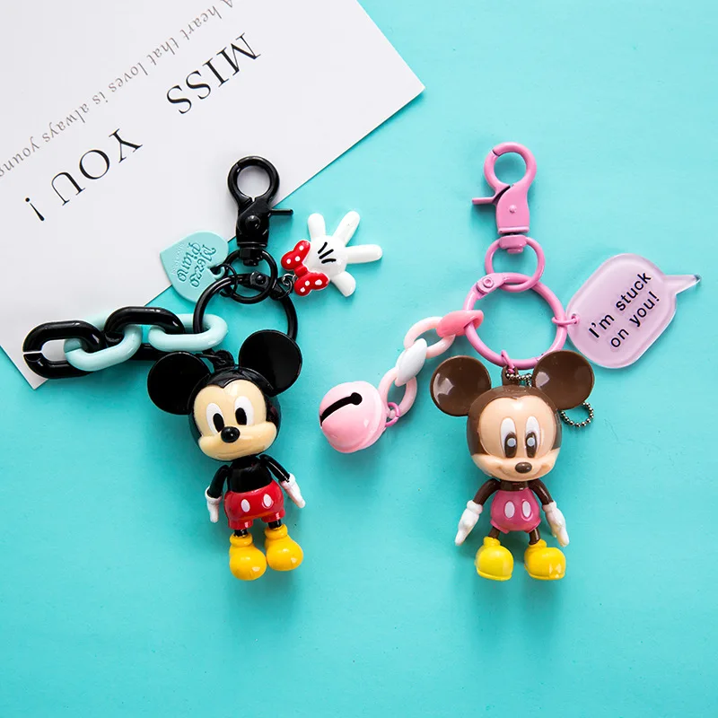 Новинка 2020 модный брелок с изображением Микки и Минни аниме фигурка для ключей