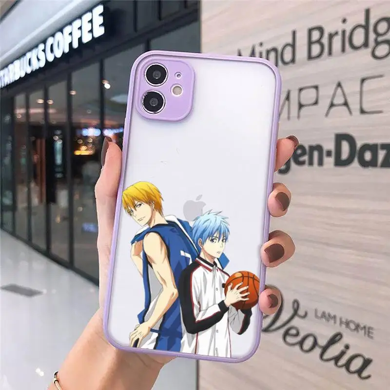 

Japan anime basketball Kurokos Basket Phone Cases matte transparent For iphone 7 8 11 12 plus mini x xs xr pro max cover