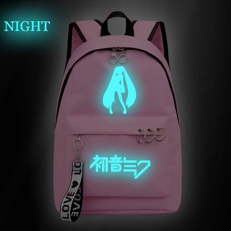 girls school bag 1 Hatsune Miku школьные сумки женский рюкзак сумка для девочек рюкзак для девочек Mochila Feminina - Цвет: girls school bag 1