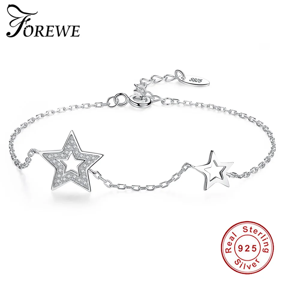 Женские браслеты шармы из настоящего стерлингового серебра 925 пробы с