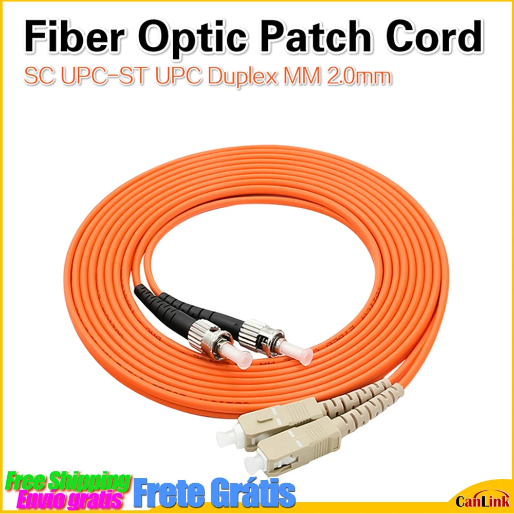 

Волоконно-оптический патч-корд-ST оптический патч-корд дуплекс ММ 62,5/125um 2,0 мм 5 шт./лот 1/2/3/5M SC/UPC-ST/оптический патч-корд customorized джемпер