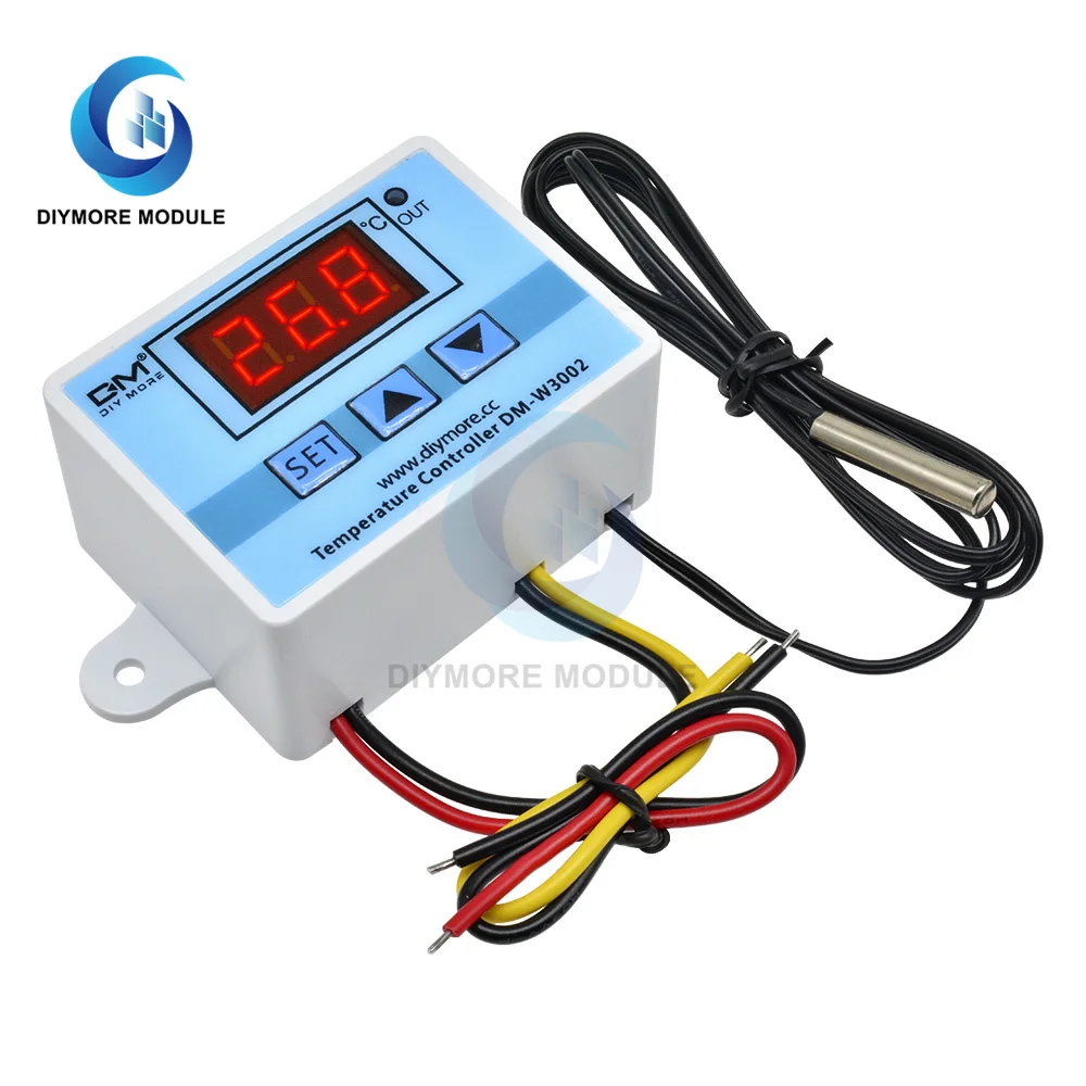 

XH-W3002 LED Digital Temperature Controller AC110-220V Microcomputer Thermostat Controller Switch Module with Probe Sensor