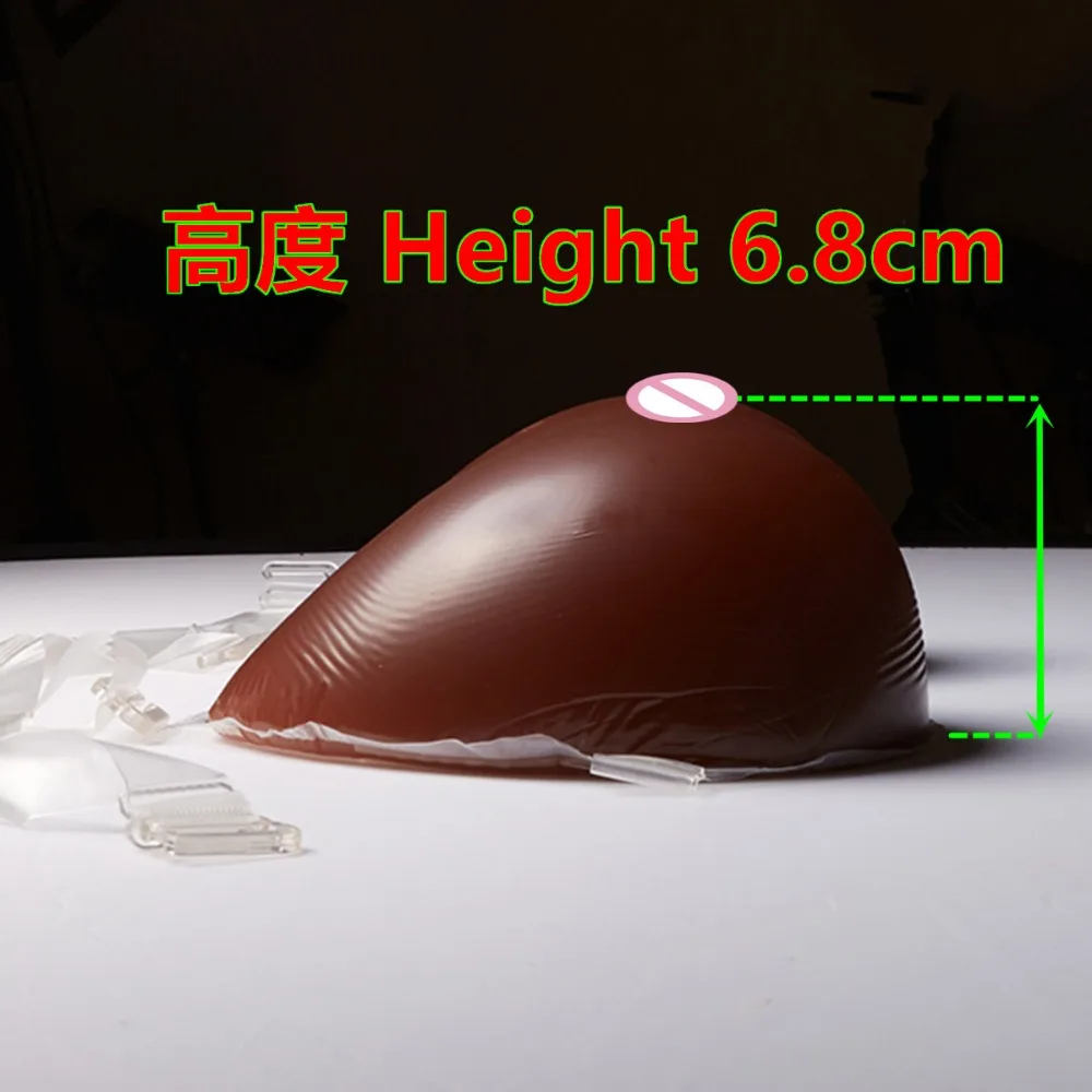 

1400g/pair Strap On Silicone Breast Form Artificial Breast Silicone Boobs Men Falses Breast