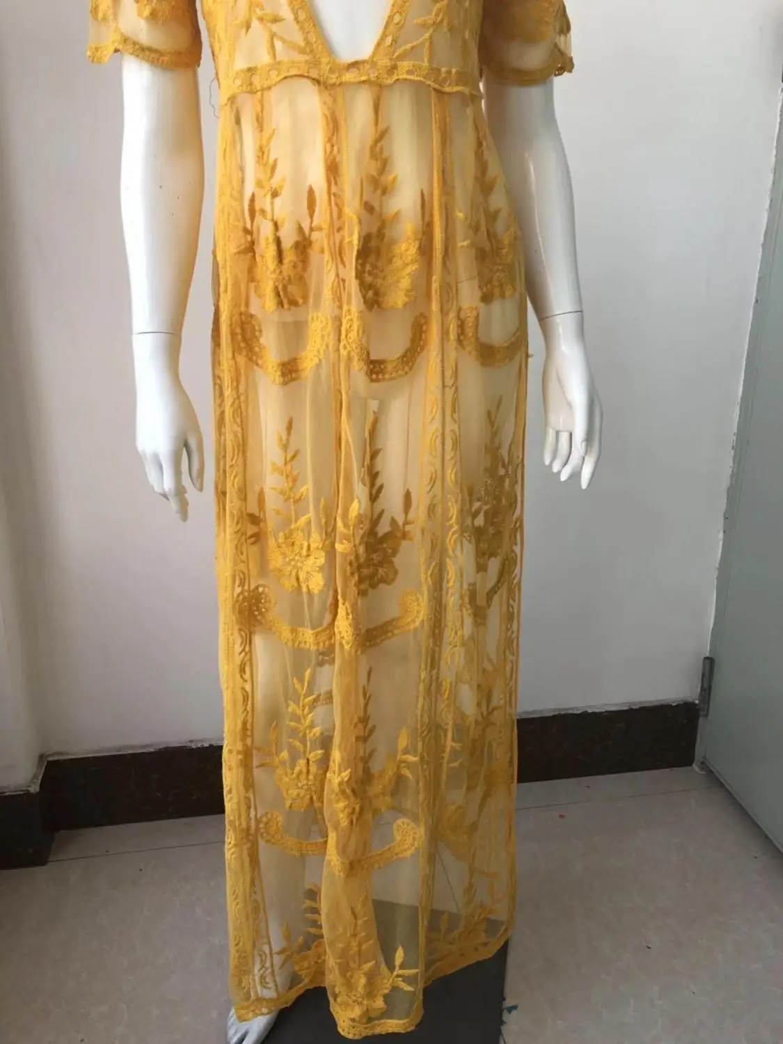 Без подкладки летние женские Ретро элегантные длинные кружевные вечерние платья