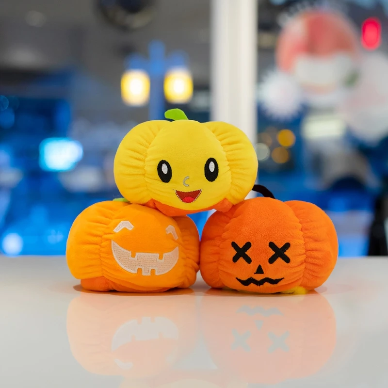 

2021 Halloween New Flip Pumpkin Doll Toy Christmas Spoof Luminous Pumpkin Halloween Event Gift