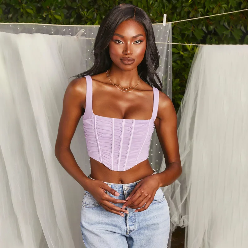 Новинка осени 2021 женский модный пикантный подходящий ко всему короткий сетчатый