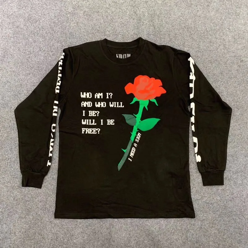 Kanye CPFM.XYZ розово-Золотая Футболка с длинным рукавом для мужчин и женщин мужские