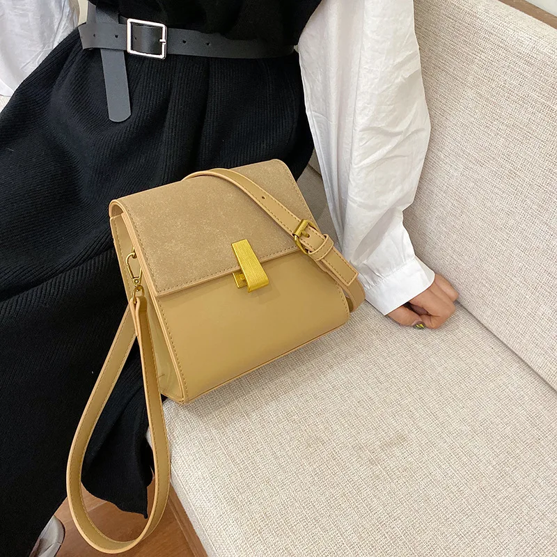 Стильный и простой матовый цветной флип на одно плечо сумка через | Багаж сумки