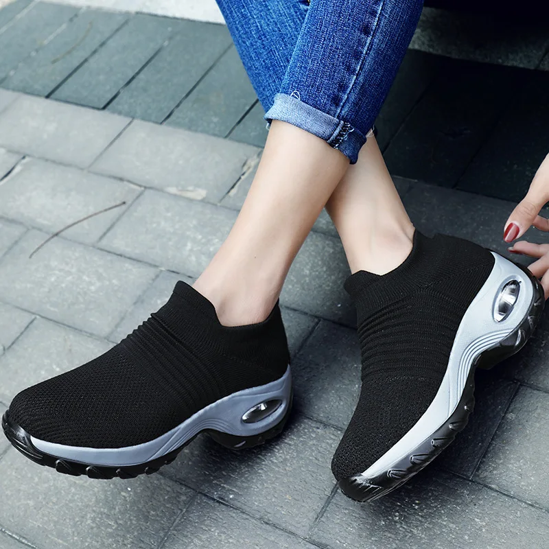 

Women Sneakers Shoes Autumn Flat Slip on Platform Tenis for Women Breathable Mesh Sock Sneakers Running Shoes Zapatillas Mujer