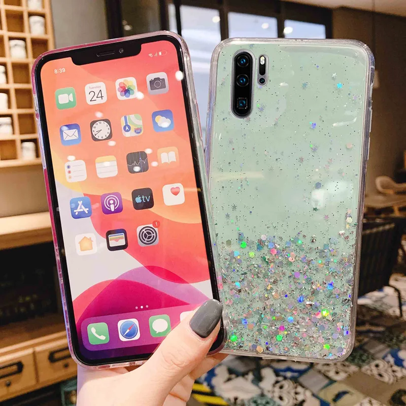Чехол для смартфона Huawei Nova 6E 6 5T 5I Pro противоударный чехол телефона 5 4E 4 3i 3E 3 Bling Glitter