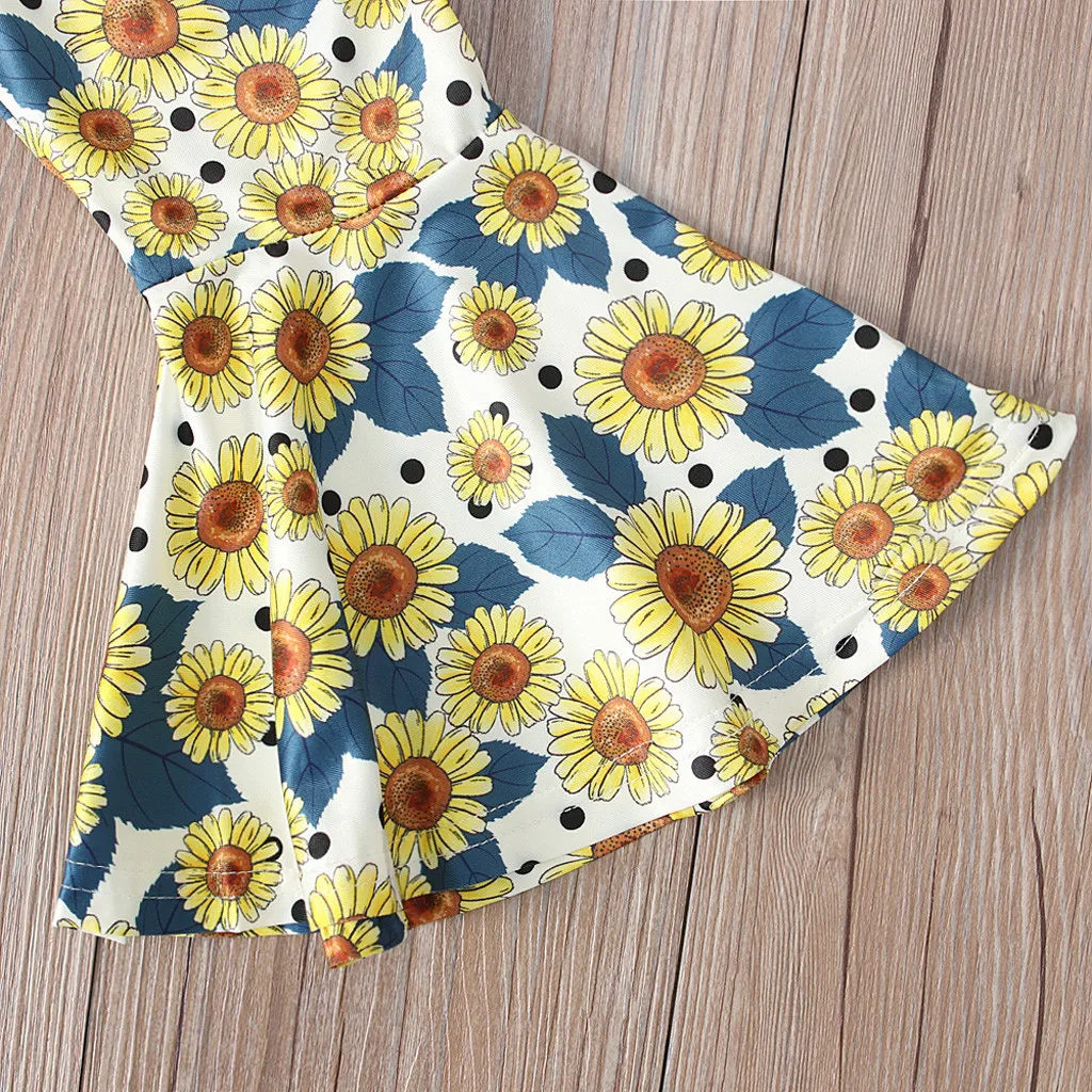 Одежда для маленьких девочек комплект с колокольчиками купальник джинсовые топы